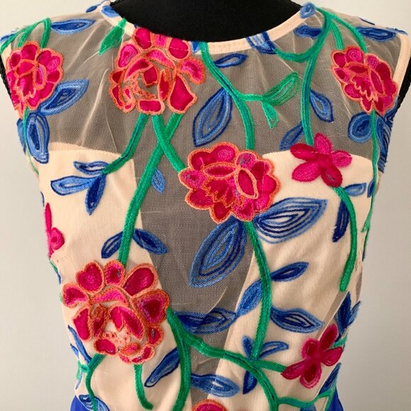 Floral Embroidered Lace Dress (Size S) - Picture 2 of 12